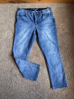 Democracy Straight Leg Jeans in Medium Blue Wash